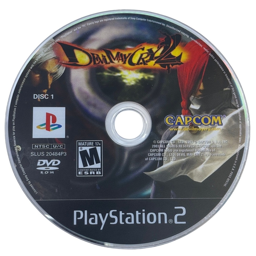 Devil May Cry 2 PS2 PlayStation 2 Capcom Discs 1 & 2 SLUS 20484P3 SLUS 20627P3